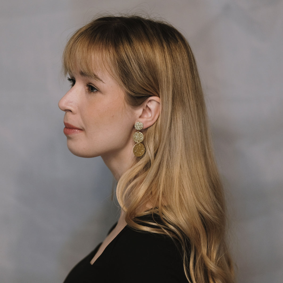 LEMPI® earrings, Ilona (golden ray for glitter)