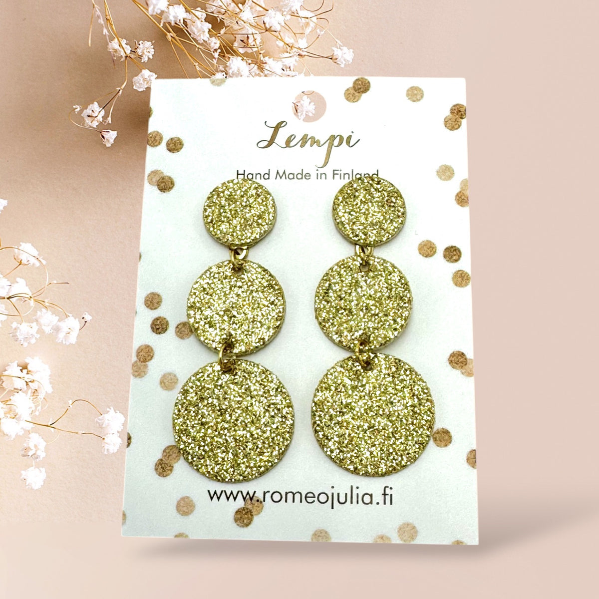 LEMPI®-korvakorut, Ilona (kultasäde kimalle)