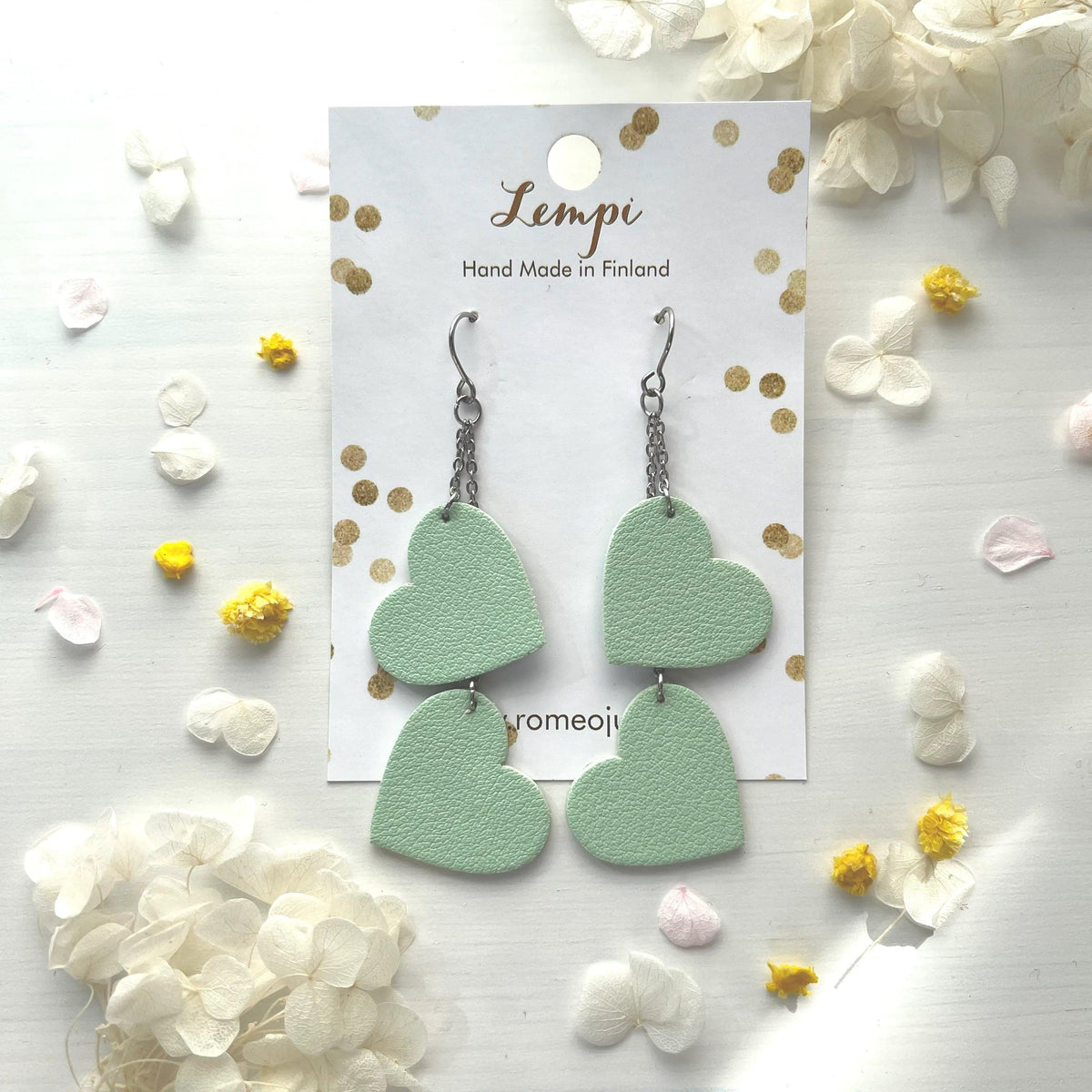 LEMPI® earrings, Lempi (2 pieces, light green)