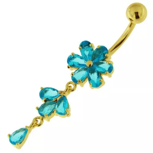 Kullattu napakoru, Diamond Daisy (kulta / turkoosi)