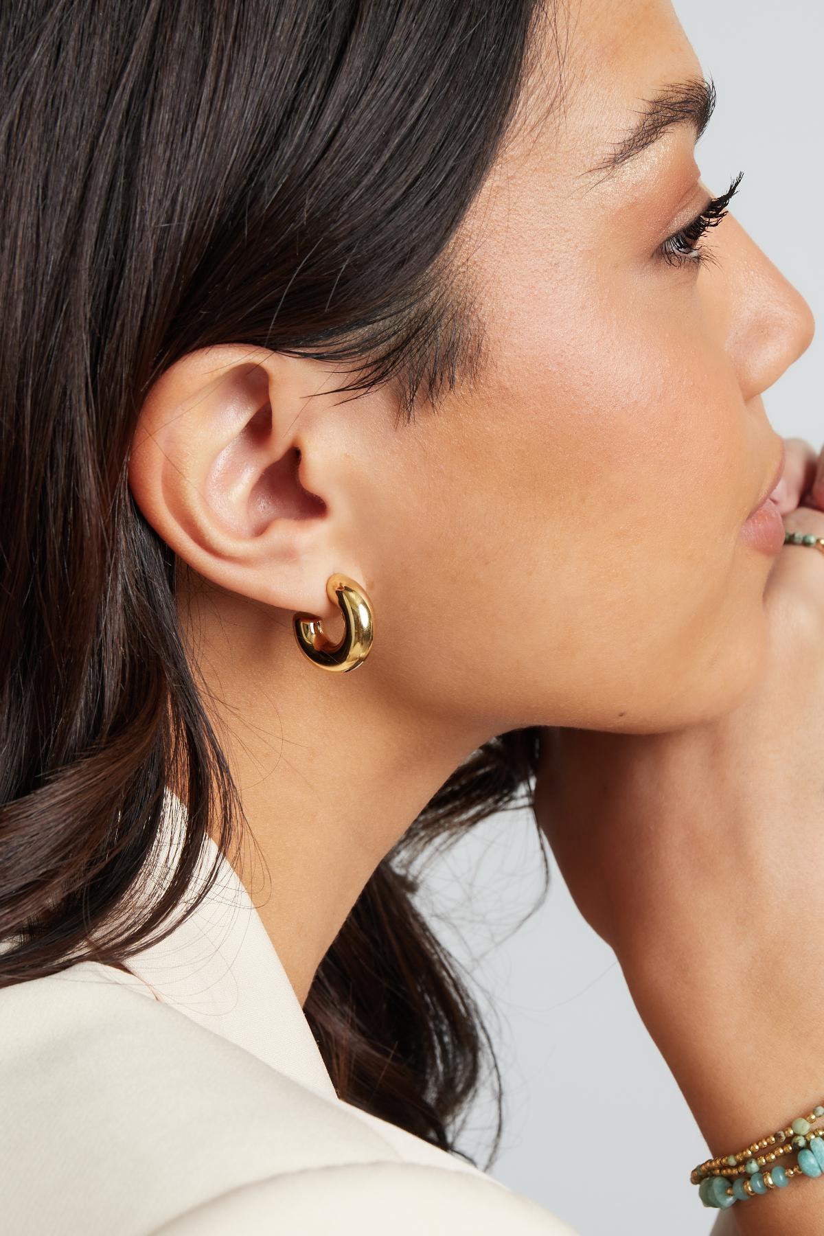 FRENCH RIVIERA | Mini Godiva thick surgical steel rings (gold)
