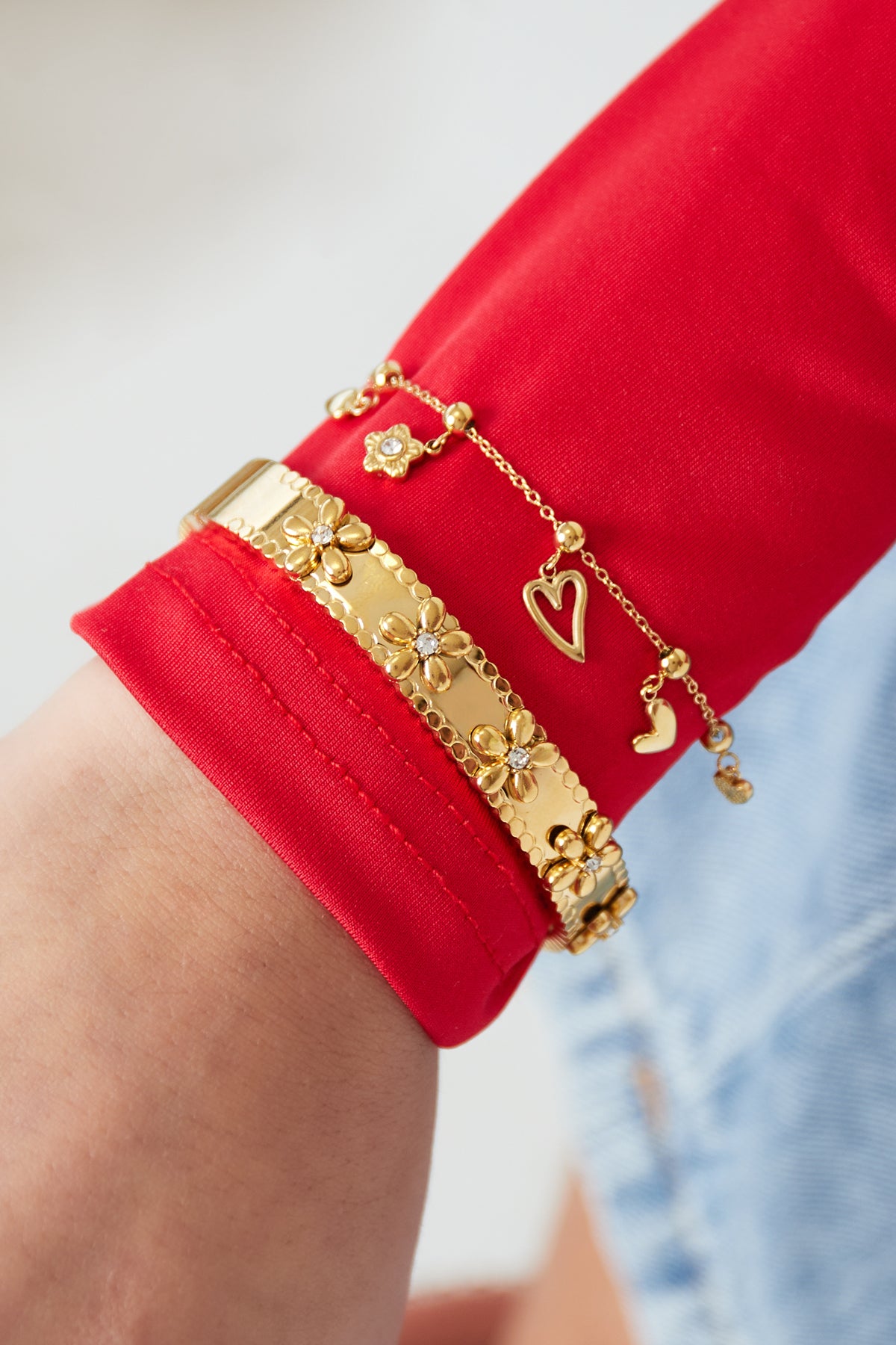 FRENCH RIVIERA | Lily Breeze Surgical Steel Flower Bracelet 