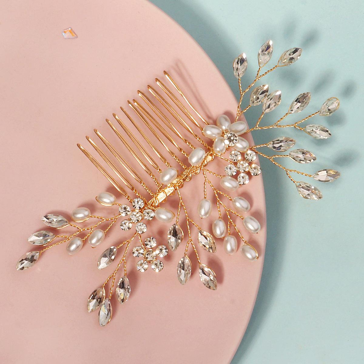 ROMANCE | Cheryl gold-tone hair accessory with pearl