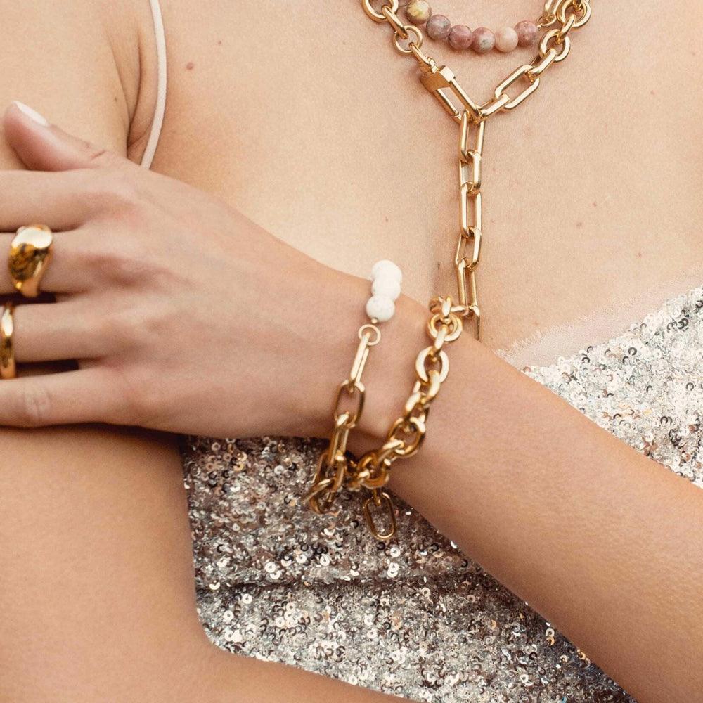 BOHM PARIS Stockholm|Bracelet Kelly -kirurginteräsrannekoru (hopea)