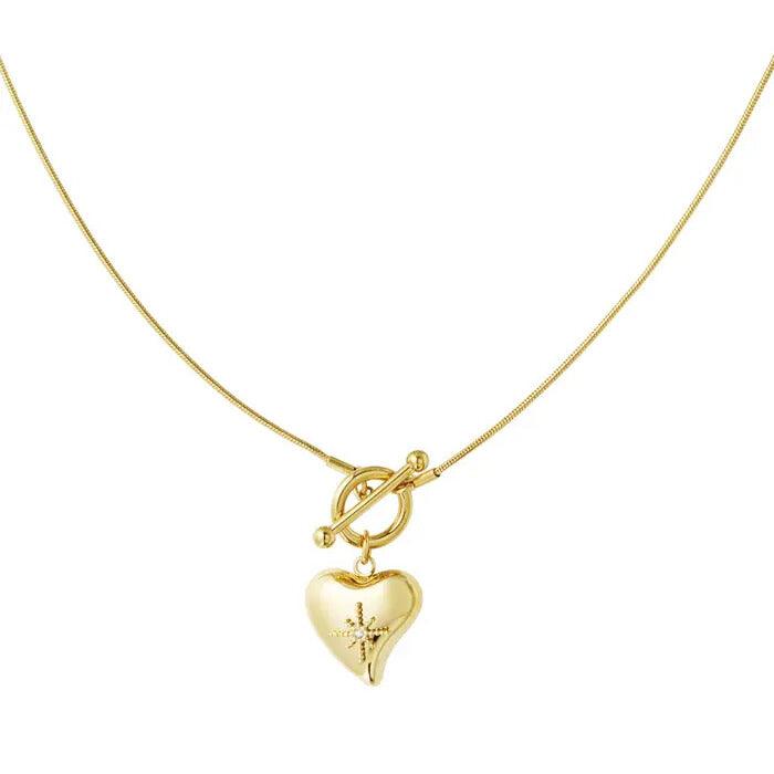 FRENCH RIVIERA |Stella surgical steel heart necklace
