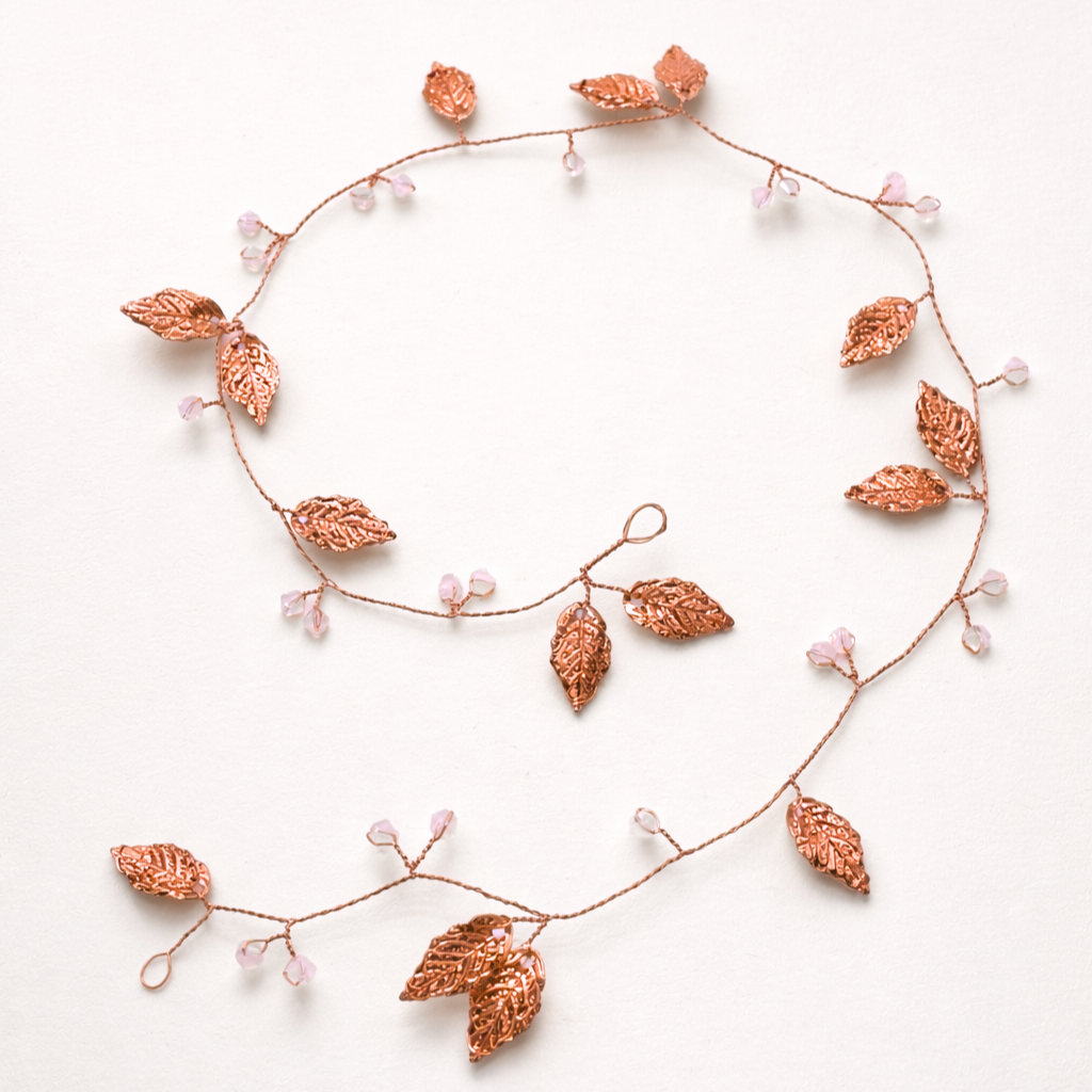 ROMANCE | Laurenine – leaf garland hair ornament (copper)