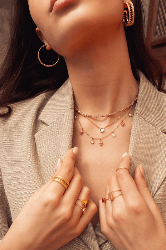 BOHM PARIS | Collier Jolie Baie - reddish carnelian necklace
