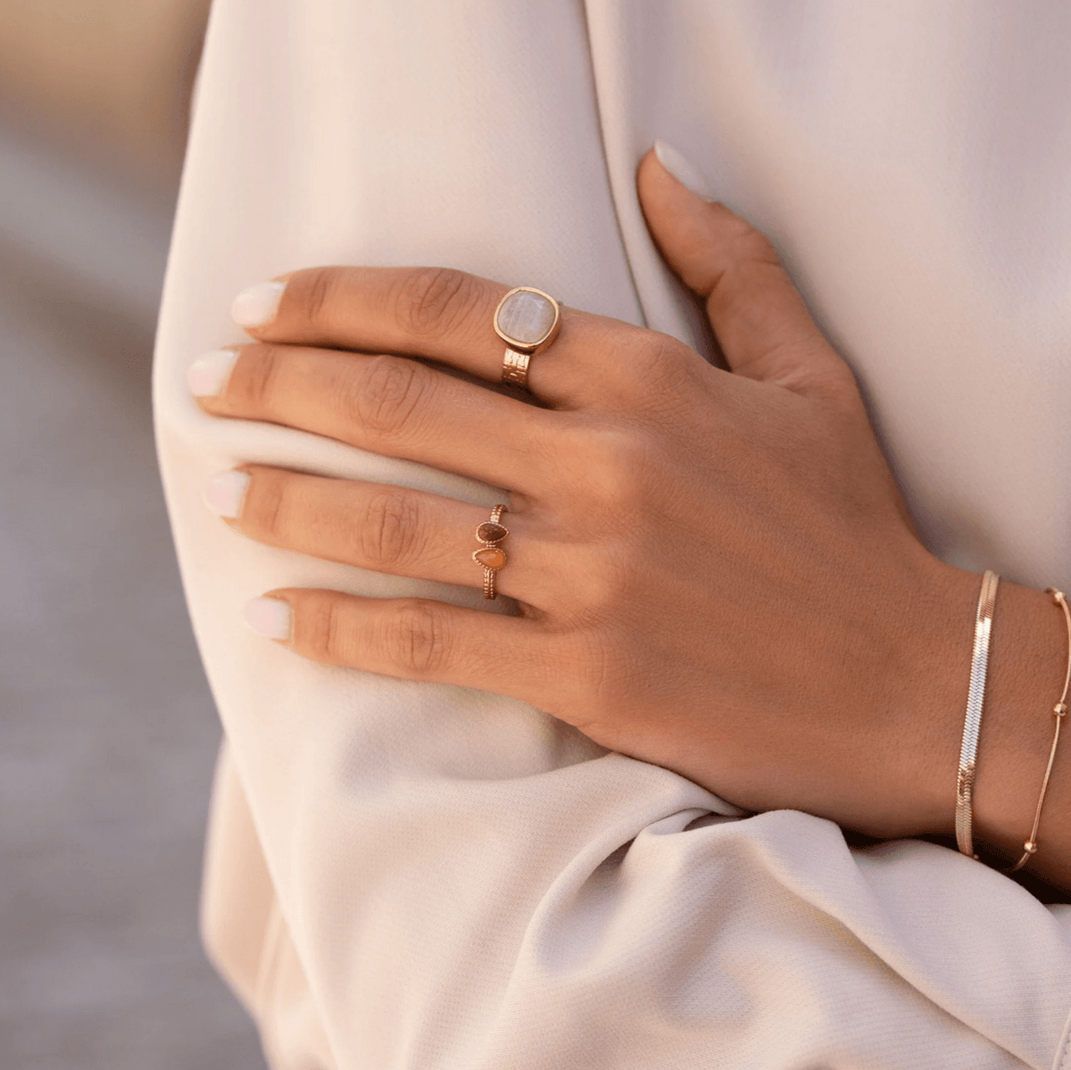 BOHM PARIS | Bague Sivaria -opal blue surgical steel ring