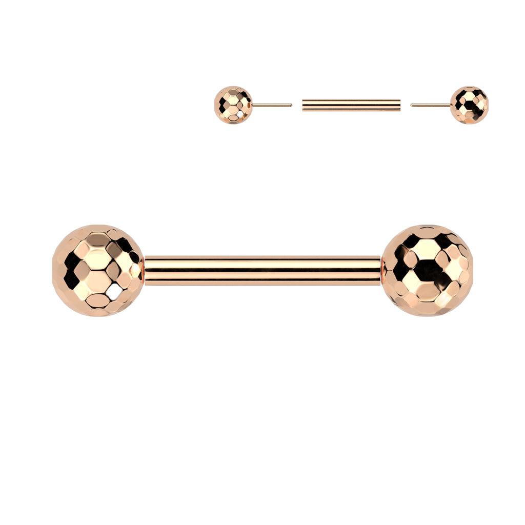 Nännikoru, Titanium Nipple Barbell -titaaninen push in tappi (r.kulta)