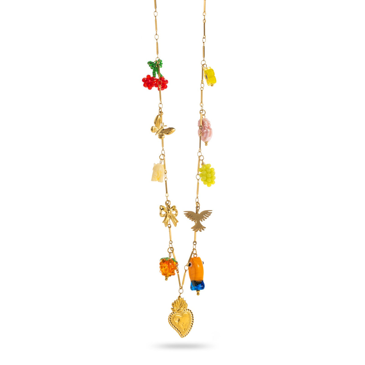 FRENCH RIVIERA | Riviera Paradise mascot-embossed surgical steel necklace 