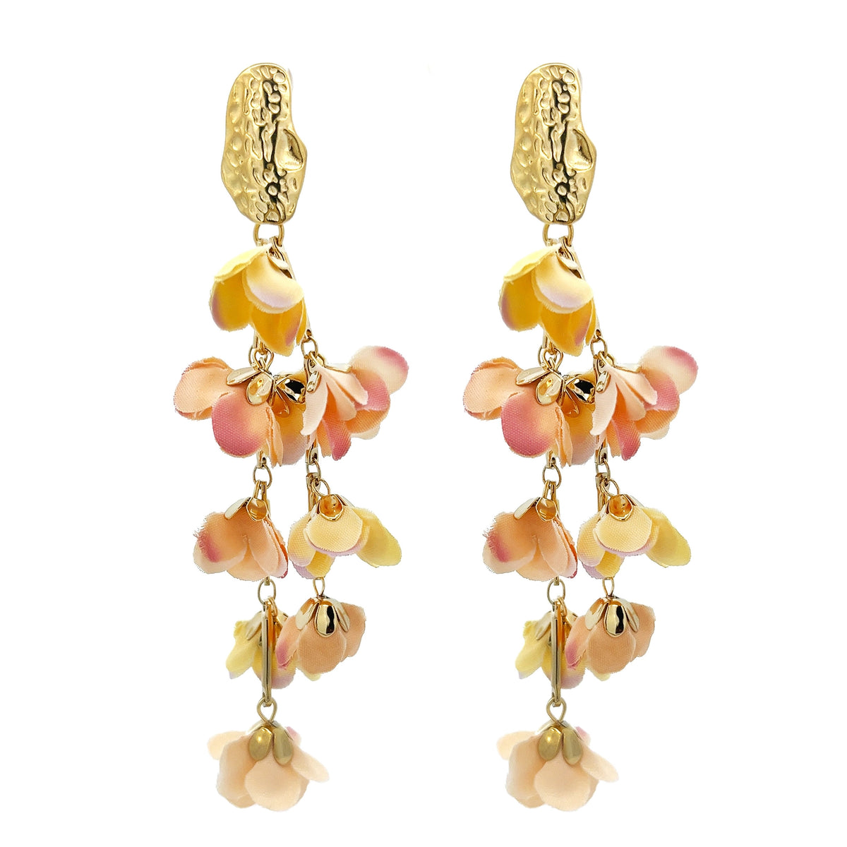 FRENCH RIVIERA | Fleur d'Amour -persikkaiset kukkakorvakorut