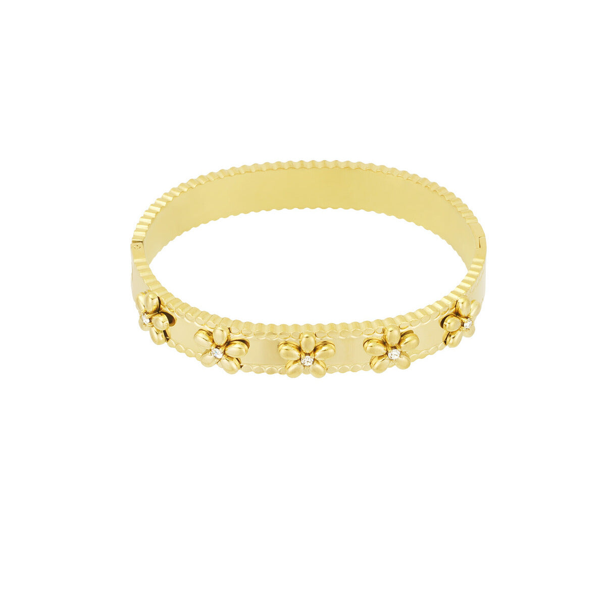 FRENCH RIVIERA | Lily Breeze Surgical Steel Flower Bracelet 