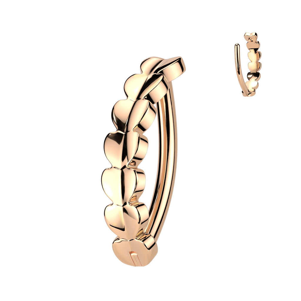 Belly button, Amoretti titanium rose gold belly button ring