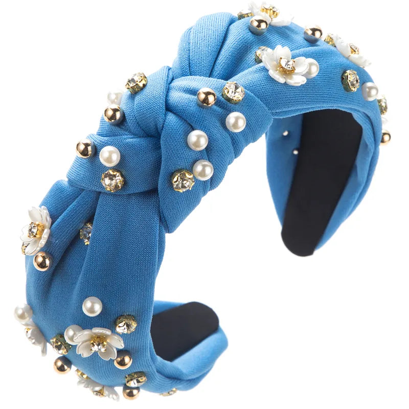 SUGAR SUGAR®, Pearl Garden – knotted necklace with pearls (blue)