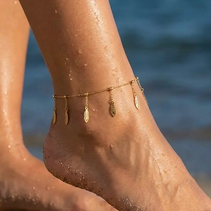FRENCH RIVIERA | Sea Poem – anklet with shell and pearls
