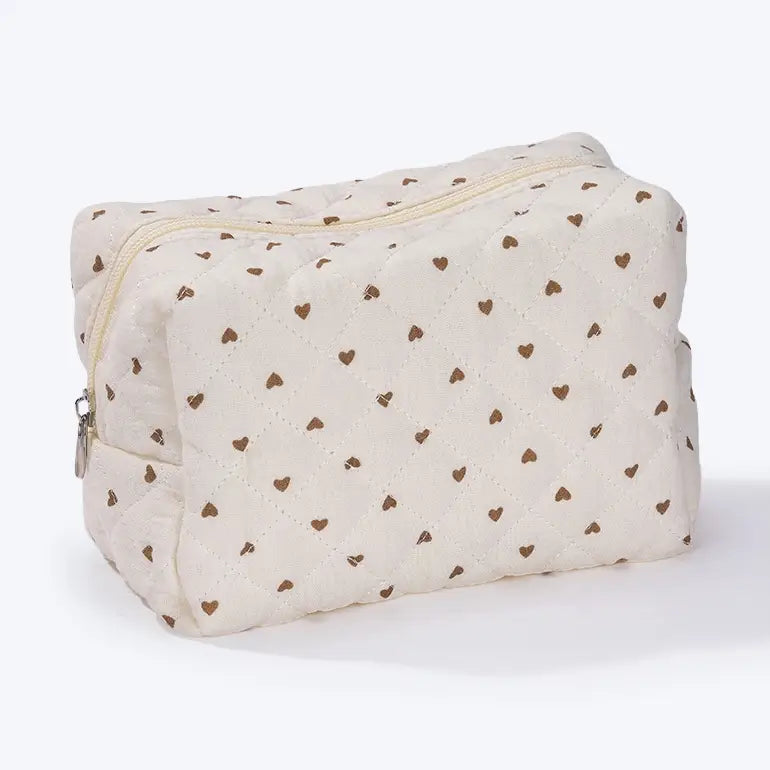 Good Vibes Only pink velvet makeup bag