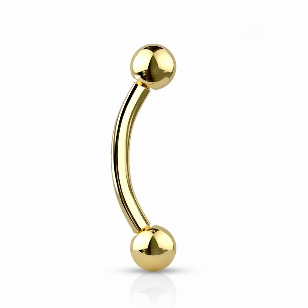 Bananabell/curved pin 1.2mm|Titan Zirconline®