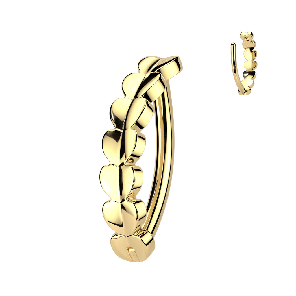 Belly button, Amoretti titanium belly button ring (gold)