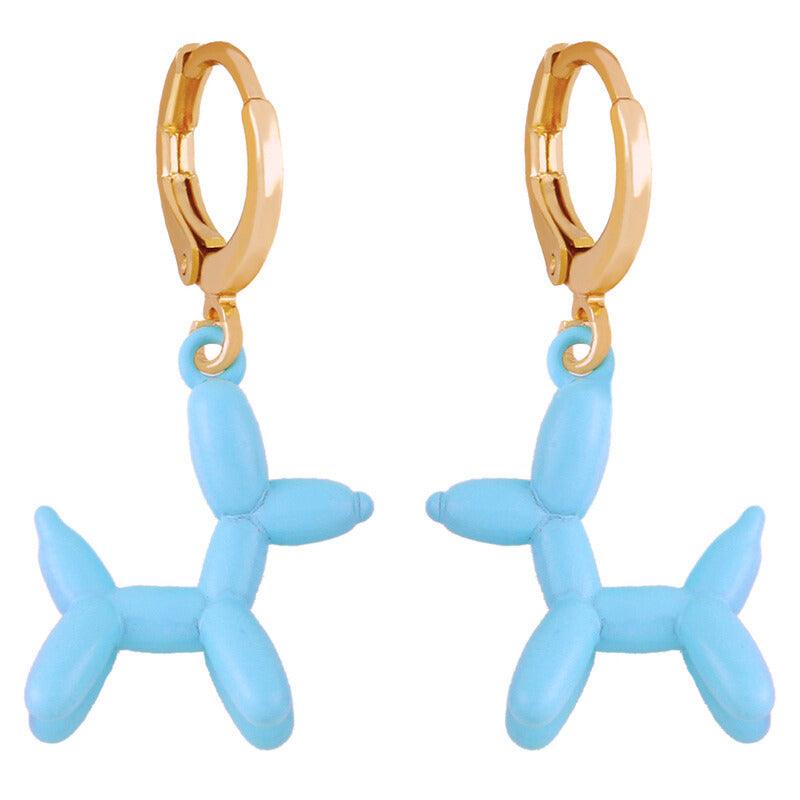 Earrings, Balloon Dog earrings (light blue)
