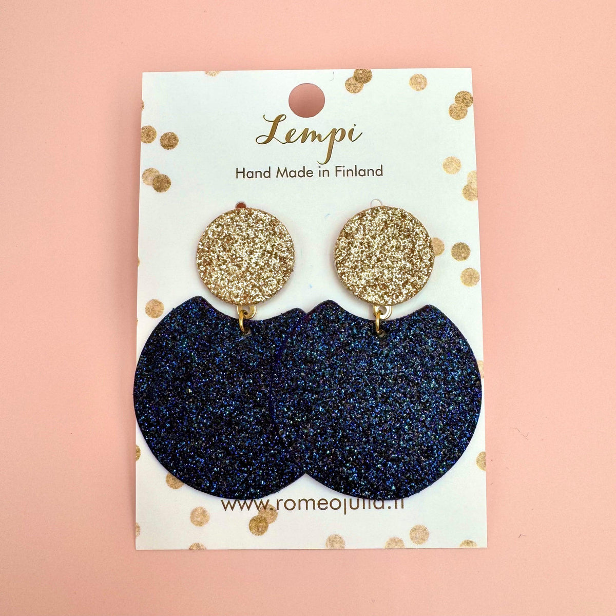 LEMPI®-korvakorut, Tilda -koko M (yönsininen & kulta glitter)